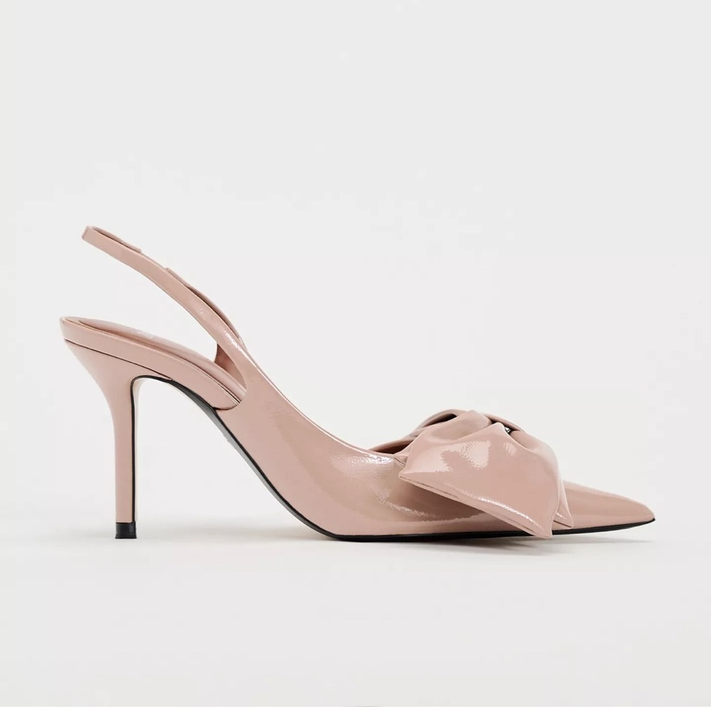 Zara Slingback Heels with Bow